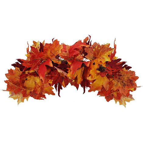 Linteau mural en bois d'érable décoré de feuilles d'automne (1 feuille d'érable par sachet) Style C 5018cm (1/5)