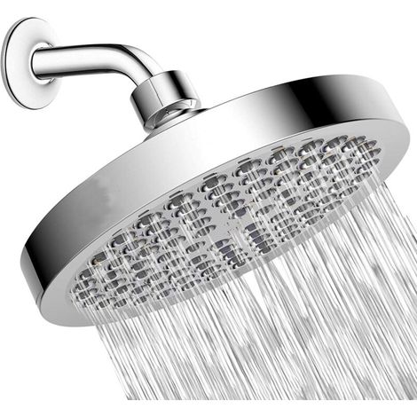 Hochdruck-Duschkopf 15 cm, verchromt, Kugelgelenk, verstellbarer Winkel – ideal für private und gewerbliche Badezimmer, für Privatpersonen und Installateure. (1/4)