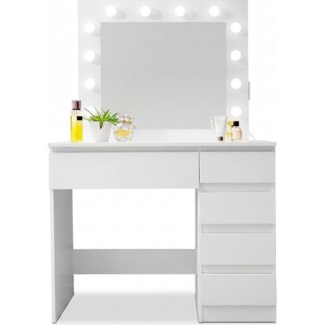 Aga Tocador con espejo, iluminación y enchufe eléctrico MRDT06-MW-S Blanco mate (1/5)