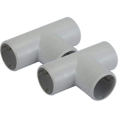 T-Stück für IRO-Rohr Durchmesser 25mm grau, 2 Stück.