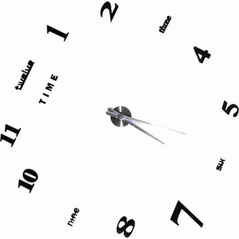 Modernes DIY-Wanduhr-Set mit 3D-Spiegeloberflächenaufkleber für Zuhause, Büro oder Wohnzimmer (1/5)