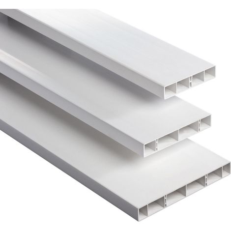 Hohlkammerbrett 120 x 25 mm, weiß, PVC, 6000 mm