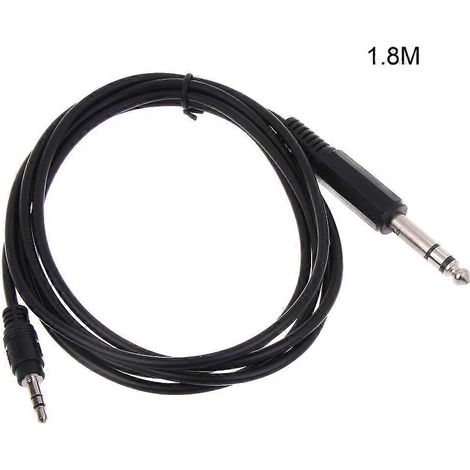 Câble adaptateur de connexion auxiliaire 1/4" TRS mâle 6,35 mm vers 1/8" jack mâle 3,5 mm pour amplificateur de puissance-égaliseur (1/5)