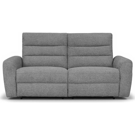 Deco In Paris – Canapé relax 3 places électrique en tissu bouclette gris – Dossier inclinable et repose-pieds relevable – Confort moderne et cosy (1/5)