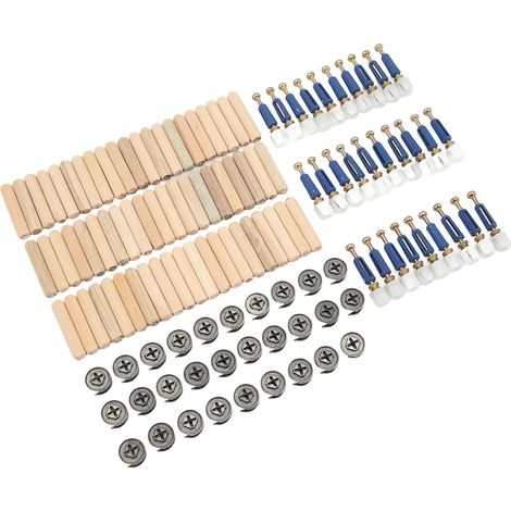 Kit de connexion pour roue excentrique 3 en 1, écrou et vis renforcés, fixations pour panneaux de meubles et tableaux, roue excentrique de 15 mm (1/5)