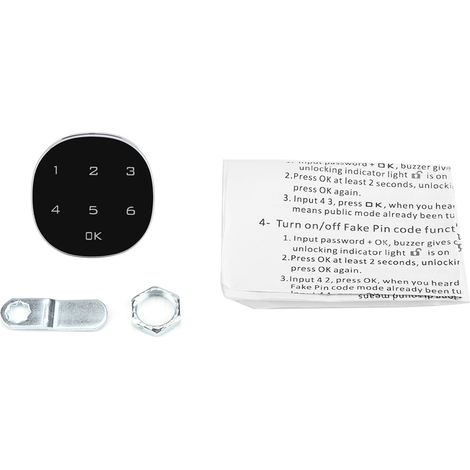 Caja fuerte digital fabricada en aleación de zinc con cerradura de combinación, cerradura de leva y contraseña. (1/5)