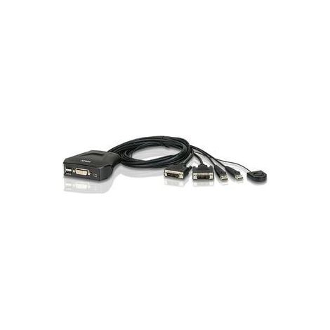 Conmutador KVM Aten CS22D-AT negro (1/5)