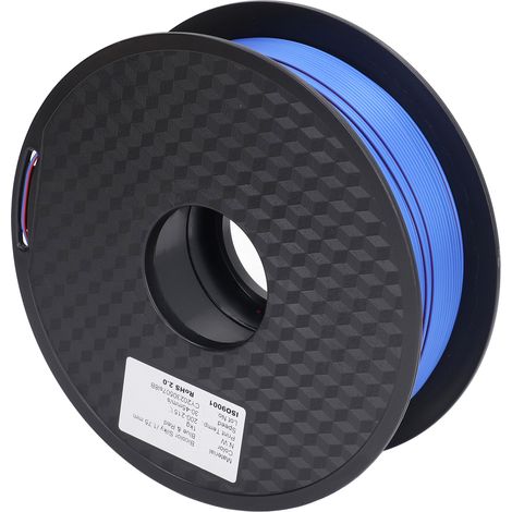 Filament PLA souple 1,75mm bicolore bleu rouge, imprimante 3D, bobine propre, consommable double couleur, enroulé régulièrement (1/5)