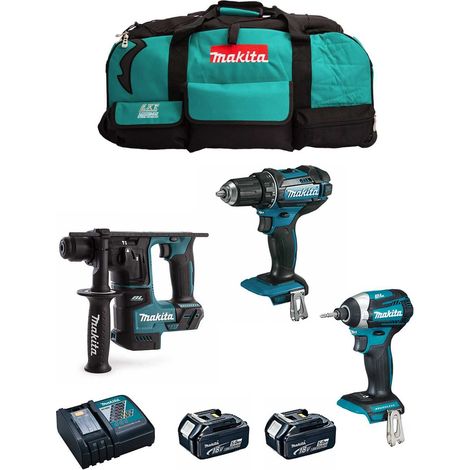 MAKITA Kit 18V MSB3P2 (DHR171 DDF482 DTD154 2 x 5,0 Ah DC18RC Trolley) (1/5)