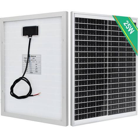 Panneau Solaire 25W 12V étanche IP65 pour voiture, camionnette, bateau, camping, voyage (1/5)