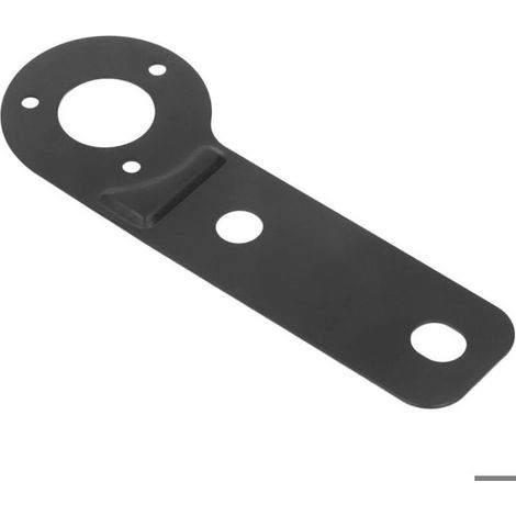 Support prise remorque 7 broches pour plaque montage robuste - noir (1/5)