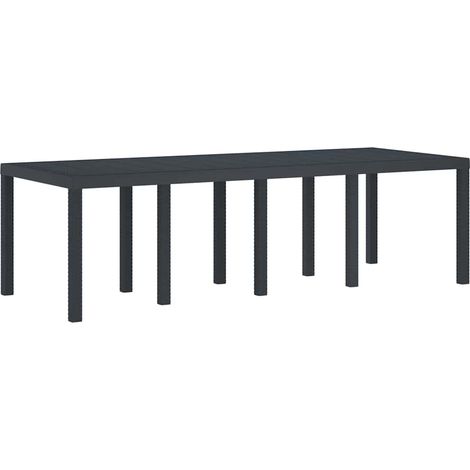 Tavolo da Giardino Antracite 250 x 100 x 73 cm polyrattan vidaXL (1/5)