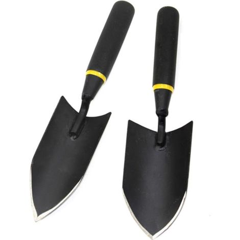 Pelle De Jardin en Acier Au Manganèse Épais pour Jardinage Intérieur, Petite Pelle Étroite Noire, Bêche à Main Ergonomique, Outil De Plantation Précis Et Résistant (1/5)