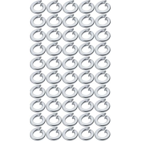 50x Rondelle grower élastique en acier zingué DIN 127 Universel Vis Boulon Etanchéité Fixation Quincaillerie Ressort, Ø intérieur 8,1mm (1/2)