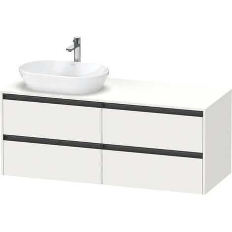 Duravit Ketho.2 plan de toilette sur console suspendu, découpe de (1/2)