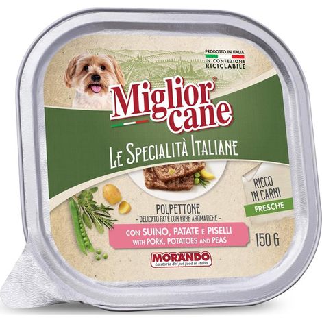 MIGLIOR CANE SPECIALITÀ PATE DA 150 GR SUINO PATATE E PISELLI
