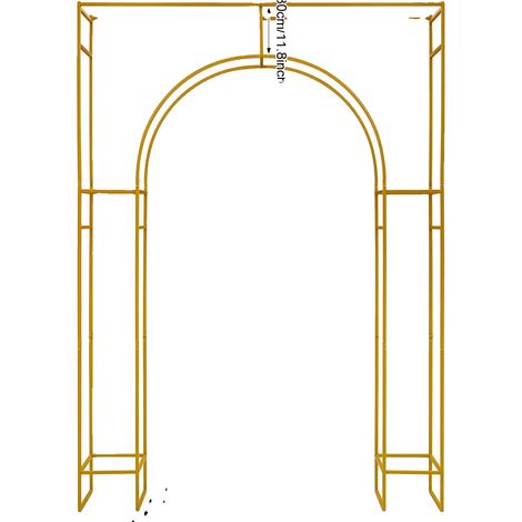 Arche de Mariage Support de Fond, Matériau Durable, Utilisation Polyvalente, Or (1/2)