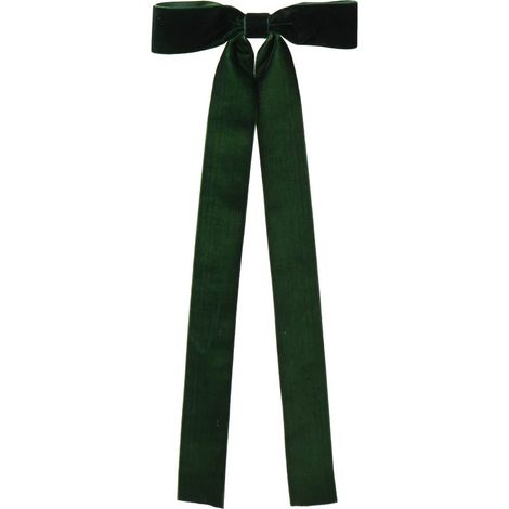 Weihnachtsschleifen mit Clip Tannengrün 3er Bundle - Polyester & Samt (1/2)