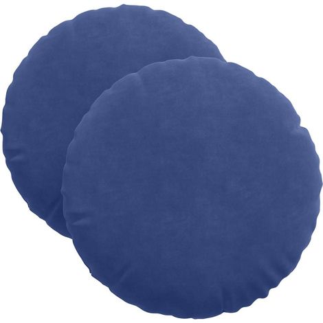 Maison Exclusive - Sitzkissen 2 Stück Polizeiblau Ø 40 x 13 cm Sa