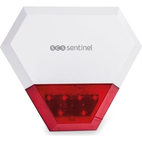 Sirene extérieure filaire additionnelle KitAlarm - SCS SENTINEL - Portée 80m - Alerte sonore et lumineuse (1/6)