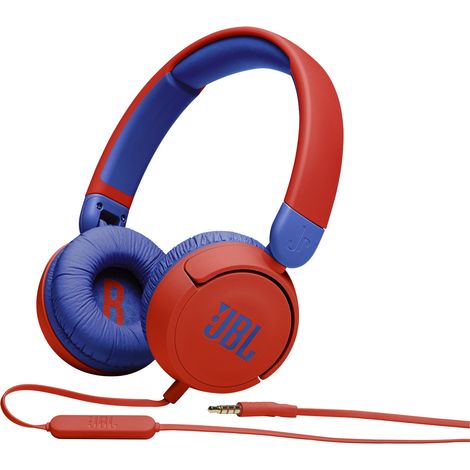 JBL JR 310BT Casque sans fil pour enfants avec Bluetooth et volume réduit, casque supra-aural confortable et léger, rouge (1/5)