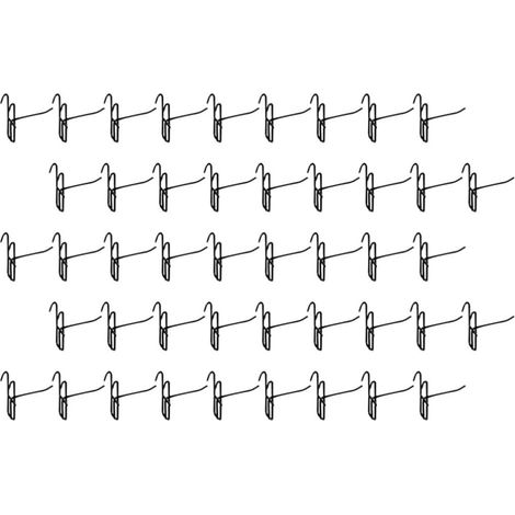 50pièces Crochets Métal pour Panneaux Grillage et Pegboards Crochets Muraux Fer pour Rangement Maison Boutique et Bureau Installation Facile Accroche Outils Bijoux et Décorations (1/5)