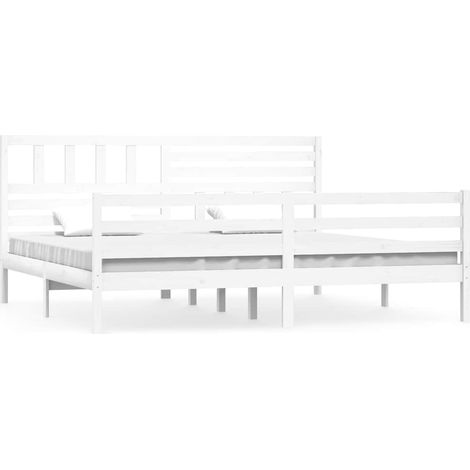 Maison Exclusive - Giroletto Bianco in Legno Massello 200x200 cm (1/5)