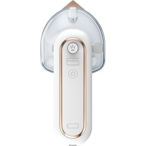 BEBUSINGOTO Mini-Reisebügeleisen, kabellos, tragbar, per USB wiederaufladbar, Dampfbügeleisen für unterwegs, Basteln, Reisen, 360 Grad drehbare Bügelmaschine – S