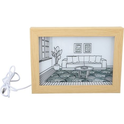 Peinture lumineuse décorative LED, Style animé japonais, avec 3 Modes d'éclairage, prise USB S 23x17x3cm (1/5)