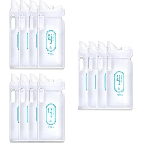 Dailygoods - Bolsa para orina de 700 ml portátil - Inodoro de emergencia - Bolsa desechable para orinar - Plegable - Tira de sellado - Sin olor (1/5)