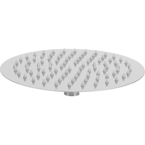 1 cabezal de ducha, acero inoxidable, rosca G1/2, 25 cm, montaje en pared, baño (1/5)