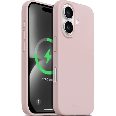 Funda magnética Crong Color Cover para iPhone 16 MagSafe (rosa arena) (1/5)