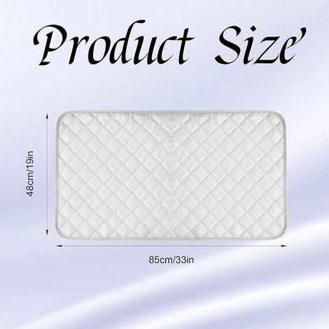 Portable Ironing Mat - Small Travel Ironing Board 48 x 85 cm - Foldable Pad Heat Resistant Cotton Pad for Table Steam Ironing (1/2)