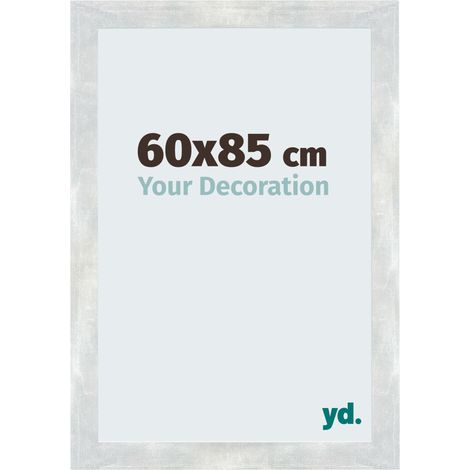 yd. - Cadre photo 60x85 - Argent Brillant Vintage - MDF - Mura