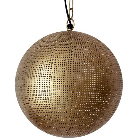 Suspension dorée design en métal pour salon élégant - doré finition or ajouré (1/3)