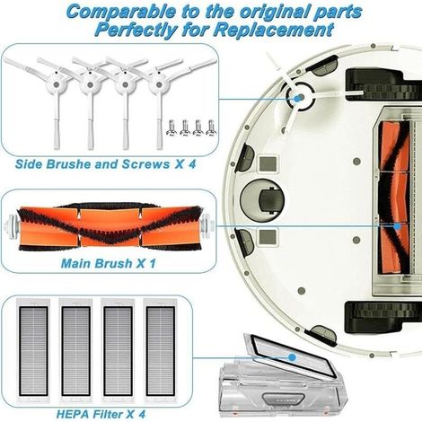 Kit accessoires pour Xiaomi Roborock S5 S50 S51 S55 S5 Max S6 S60 S65, Accessoires de Rechange pour Aspirateur Xiaomi Roborock, 1 (1/3)