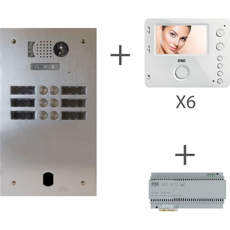 Kit visiophone 2 rangées avec 6 écrans URMET Collectif (1/3)