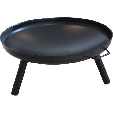 Brasero BRAZIER Ø 60 cm en Fer Lacké, Stable avec Pieds et Poignées (1/3)