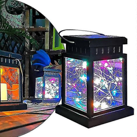 Lanterne solaire suspendue à LED, lampe de table étanche pour jardin extérieur, décoration de Noël (1/4)