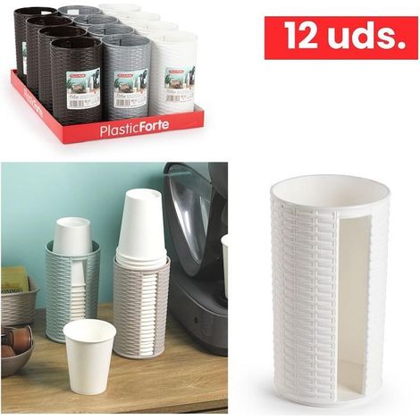 1 Pezzo Portabicchieri da Tavola Effetto Rattan Singolo Vari Colori (1/2)