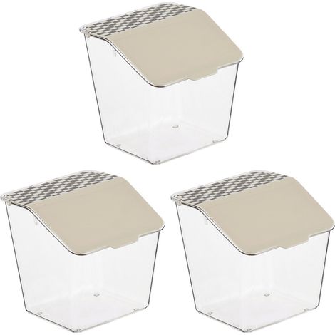 Lot de 3 pots muraux transparents pour ail et oignon, rangement de cuisine élégant. (1/5)
