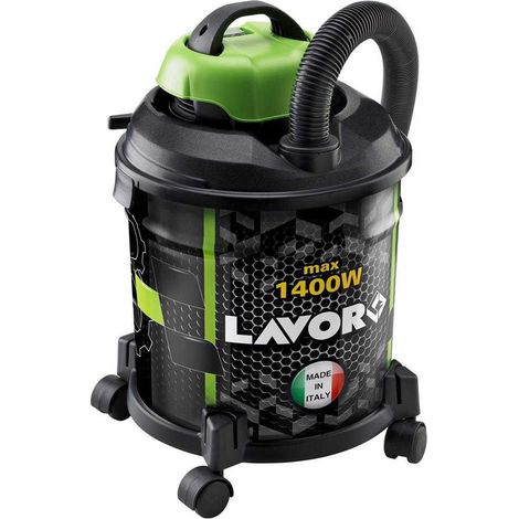 Aspirapolvere bidone 1400 Watt 20L fusto acciaio motore silenziato doppio isolamento elettrico con accessori integrati (1/5)