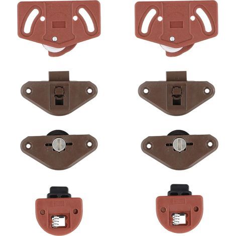 CCYKXA 4 Pairs Sliding Door Closet Wheel Sliding Door Fittings Guide Sliding Door Rollers Wardrobe Cabinet Wheel Guide Pulley Sliding Door Parts