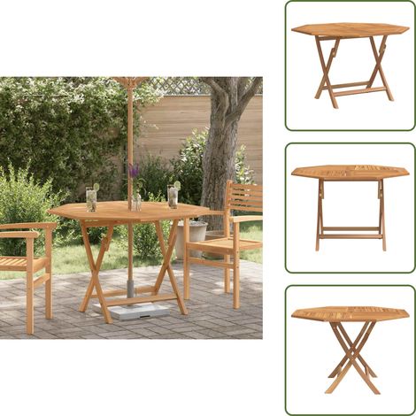 Tavolo da esterno - vidaXL Tavolo da Giardino Pieghevole Grigio 110x110x75cm Massello Teak - Tavolo da veranda