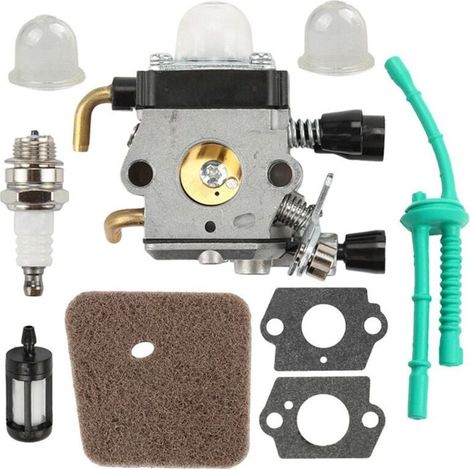 Kit Carburateur - Filtre À Air - Filtre À Carburant - Pour Tronçonneuse Débroussailleuse Stihl FS45 FS46 FS55 FC55 FS38 HS45 FS74 FS75 - Lot Complet (1/5)