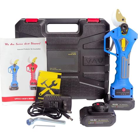Sécateurs électriques Sécateur électrique sans balais, cisailles de jardin for arbres fruitiers, branches de bonsaï, batterie d'élagage sans fil Ciseaux électriques professionnels ( Size : Shears(Case (1/5)