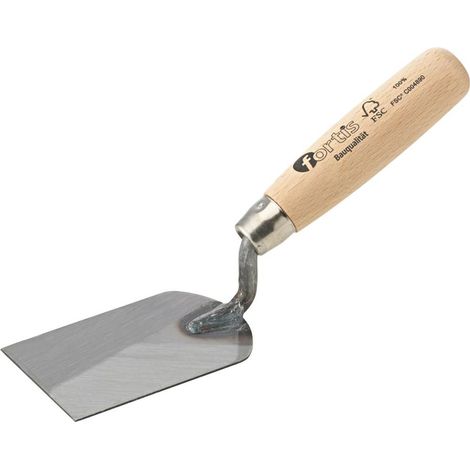 Fortis Stukkateurspachtel 60mm, g-Hals, Holzgriff (1/2)