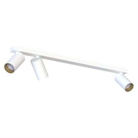 Nowodvorski MONO plafonnier barre 3 spots GU10 blanc/or