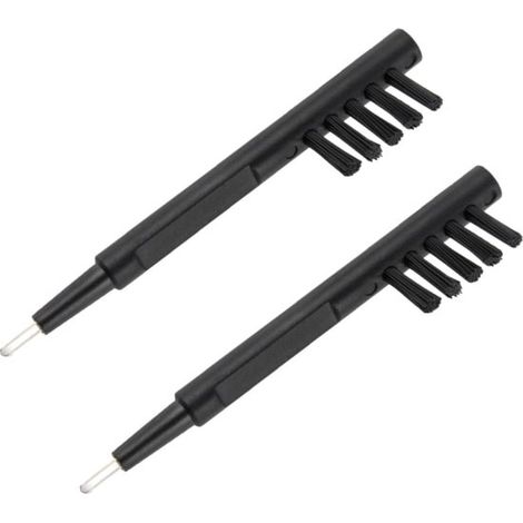 Lot de 2 brosses de nettoyage pour appareils auditifs avec aimant et boucle anti-cérumen : accessoires de nettoyage multifonctionnels pour embouts d'oreille d'appareils auditifs. (1/5)