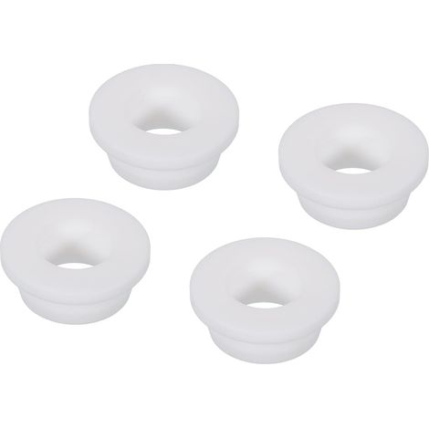 4Pcs Passe-Câble T-Forme Diamètre Installation 28mm, ID 18mm, Hauteur de 13.5mm Passe Fil Rondelle Caoutchouc Bouchons de Trous Flexibles pour Orifices de Câbles, Blanc (1/5)